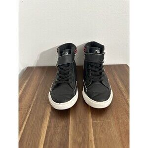 Polo Ralph Lauren Boys Theron Faux-Leather Boot Sneaker Size 3